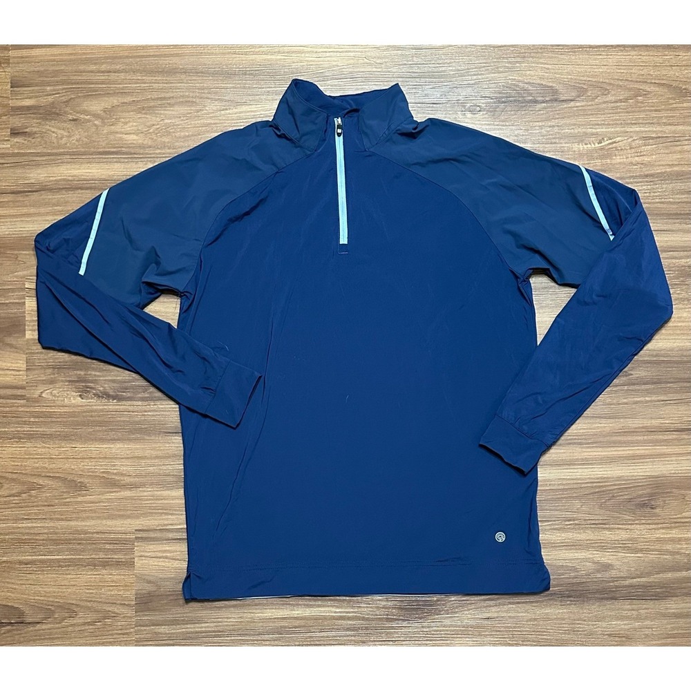 FootJoy TempoSeries Men's Navy Quarter Zip Golf Performance Pullover Shirt Sz S